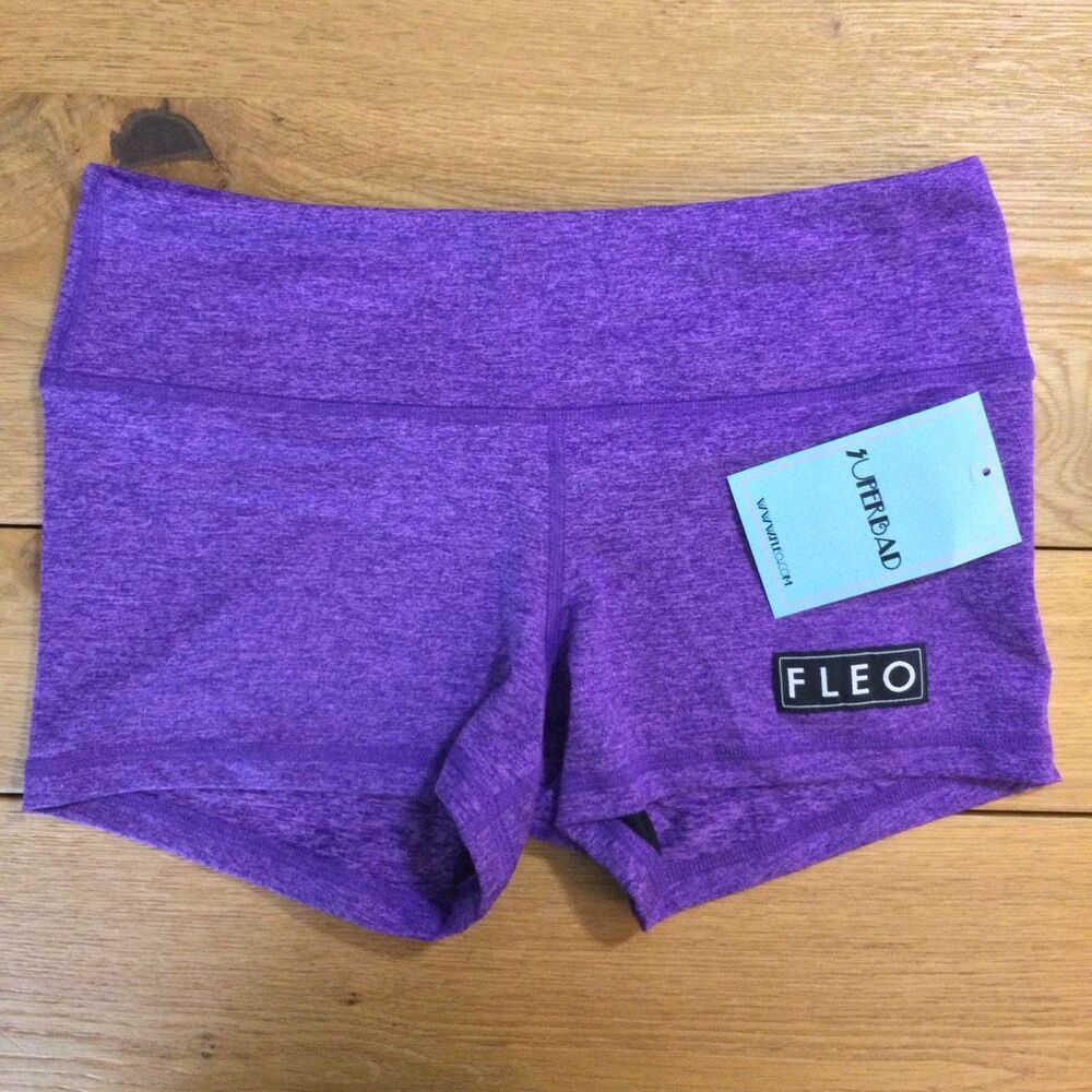 NWT FLEO Superbad shorts purple print medium